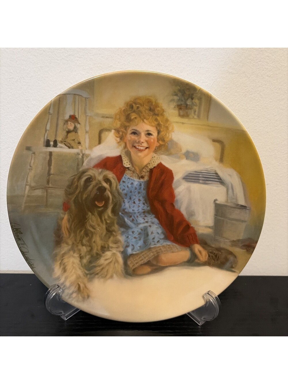 The Edwin M Knowles China Co. "Annie And Sandy" Collector Plate 1982